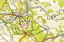 Hitlerova železnice na turistické mapě z r. 1947