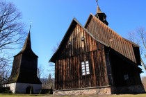 Rybnica Leśna - dřevěný kostel svaté Hedviky