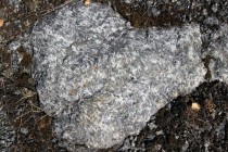 Plášť gabra tvoří překrásný kámen - černobíle strakatý amfibolit
