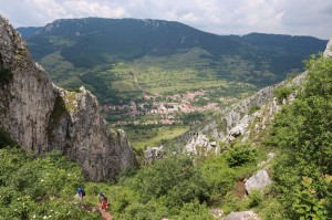 Strmý výstup na Piatra Secuiului