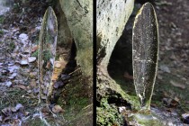 V roklích pod kempem jsme narazili na zajímavé ledové stalagmity