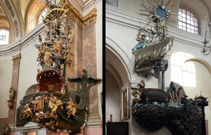 Barokní kazatelny z Dušnik a Božkova