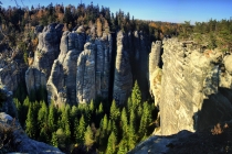 Teplické skály - na Chrámových stěnách 