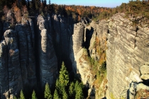 Teplické skály - na Chrámových stěnách 