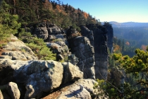 Teplické skály - na Chrámových stěnách 